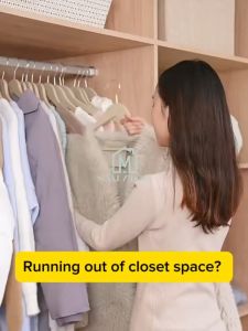 🇸🇬 Ready Stock Hanging Vacuum Storage Bag Wardrobe Organizer Garment Cover Dustproof Moisture-Proof Reusable