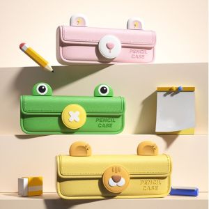ROBERTA Large Capacity Pencil Case Frog Tiger Bunny Shape Cute Makeup Brush Bag Storage Multifuntion EVA Pencil Box Students Office
