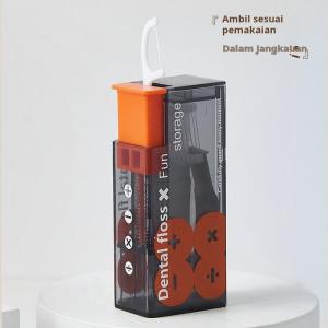 Tempat Dental Floss Portable Box Tempat Benang FREE Tusuk Gigi Isi 10 Pcs Tempat Pembersih Sela Gigi