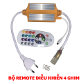 Bộ Nguồn Romote điều khiển 4 kim Dây LED 5050 RGB đổi 7 màu. 