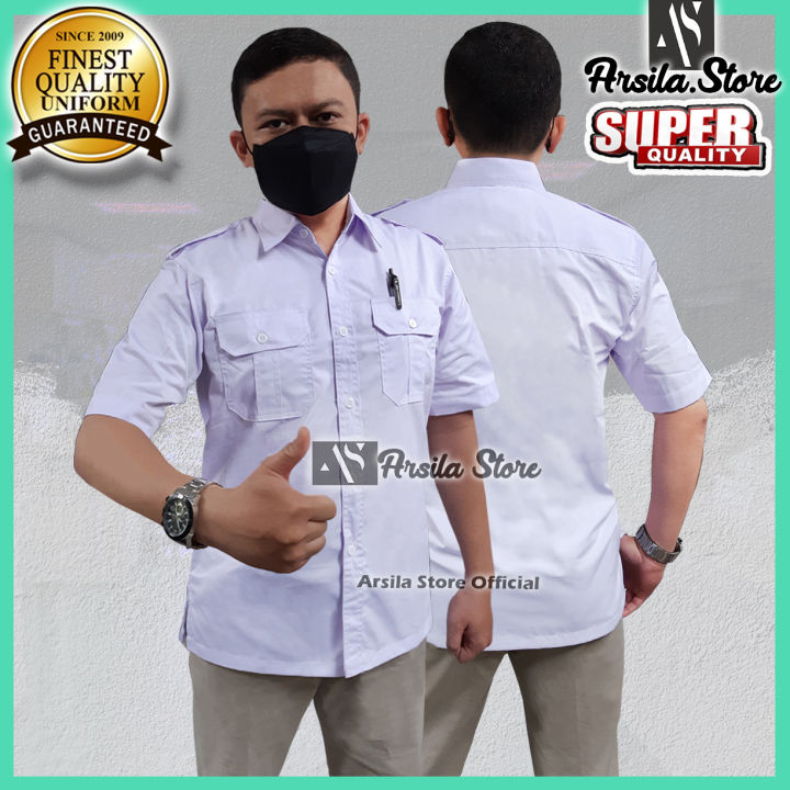 (MURAH) BAJU KEMEJA SERAGAM PUTIH PNS / ASN / PEMDA / PILOT / PDH