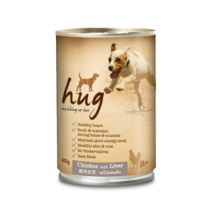 Hug Dog Canned Food -400g Dog Wet Food (Chicken/ Chicken Liver/Chicken Vege /Lamb/ Lamb Gravy/OceanFish) Local Stock