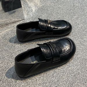 Free Shipping Retro Soft-Soled Loafers For Women 2026 Spring New Collection Slip-On Flat Shoes Casual And Versatile Suitable For Women