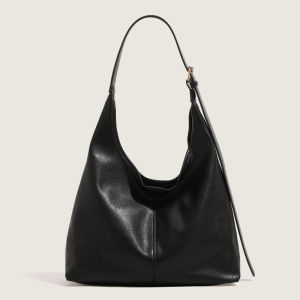IELGY Commuter Retro Classic Large-Capacity Tote Bag College Student PU Texture All-Match Shoulder Bag