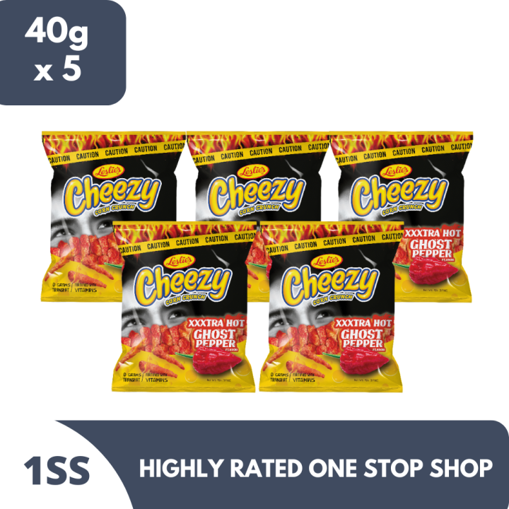 Leslie's Cheezy Xxxtra Hot Ghost Pepper 40g x 5 | Lazada PH
