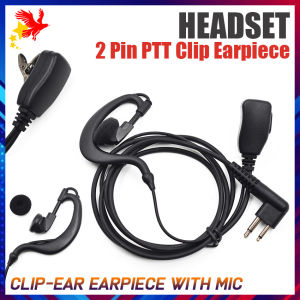 Baofeng 2 Pin PTT Earpiece Headset / Clip-Ear Earpiece Earphone with Mic