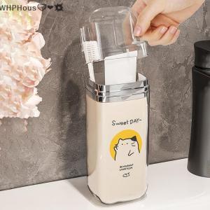 WP💓💛💖 Cartoon Cute Toothbrush Cup Travel Toothbrush Holder Simple Portable Mouthwash Cup For Business Trip Home Camping