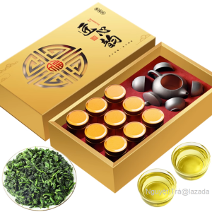 HỘP TRÀ OLONG THIẾT QUAN ÂM HẢO HẠNG TẶNG KÈM BỘ ẤM TRÀ TỬ SA