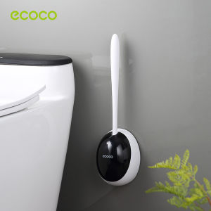 ECOCO แปรงขัดห้องน้ำ แปรงล้างสุขภัณฑ์ แบบติดผนัง แบบหัวกลม ที่ขัดห้องน้ำ ไม้ขัดส้วม ฐานเก็บระบายน้ำ