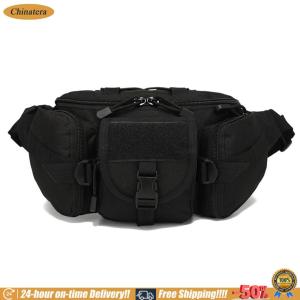 [Chinatera Brand Store]Multipurpose Fishing Pouch Nylon Portable Fishing Tackle Waist Bag Waterproof Large Capacity for Camping Hiking Traveling Running