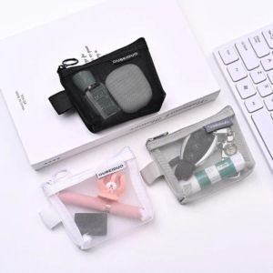 Simple Nylon Transparent 3d Triangle Mesh Coin Storage Bag Large-capacity Key Bag Card Bag Coin Purse Fashion Wallet