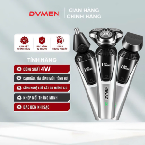 Máy cạo râu đa năng 3 trong 1 DVMEN công suất 4W cạo râu tỉa lông mũi tông đơ tóc mai