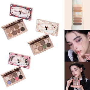 Flower Knows Chocolate Wonder-Shop 8-Color Eyeshadow Palette Matte Shimmer Waterproof Highly Pigmented Long Lasting Makeup2026