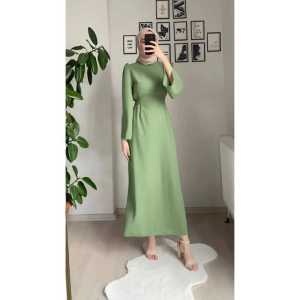 DRESS WANITA TURKEY CRINKLE AIRFLOW /GAMIS REMAJA KOREAN STYLE AKSEN TALI