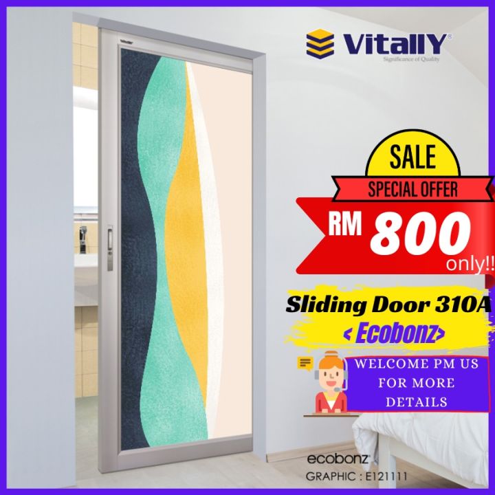 VITALLY SLIDING DOOR 310A (ECOBONZ) BATHROOM DOOR / STORE ROOM DOOR PRICE WITH INSTALLATION | Lazada