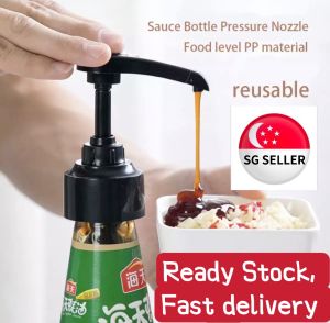 [SG SELLER] Fuel Consumption Bottle Press Nozzle Kitchen Seasoning Press Squeeze Oyster Sauce Artifact Household Oil Can Fuel Consumption Bottle Pump Head Quantitative Squeeze Nozzle