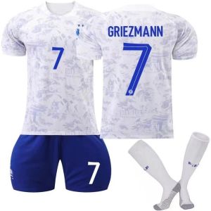 2022 France Team Jersey World Cup Main Away Game No. 10 Mbapei No. 9 Giru No. 11 Dengbele Soccer Uniform