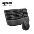 Logitech Wave Keys Wireless Bluetooth Ergonomic Keyboard With Cushioned Palm Rest+Logitech Lift Vertical Ergonomic Mouse. 