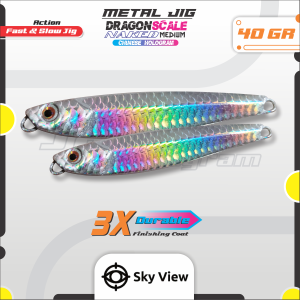 Umpan Metal Jig 40 Gram Silver Tenggirian Casting Killer 40g Murah Castjig Metaljig 40gr