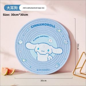 Lót Ly Sanrio Hello Kitty Cách Nhiệt Có Thể Giặt Cotton Polyester LFB348