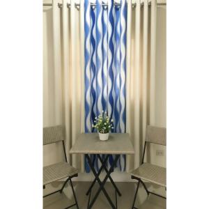 COLOR OF THE YEAR LUMINOUS BLUE RING CURTAIN 85 INCHES LENGTH WITH 8 RINGS SOLD FOR 3IN1 AND PER PIECE