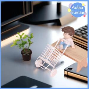 Aolaa 1Pcs Dollhouse Accessories Ins Cute Simulation Hand Pulled Cart Shopping Cart Toy Creative Kawaii Desktop Decoration Gift