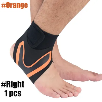 1PC Adjustable Compression Ankle Sleeve Elastic Breathable Ankle Brace Guard Foot Anti-Sprain Support Heel Protective Strap for Sports Basketball Running