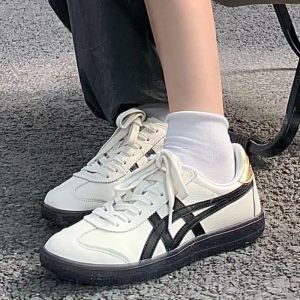 Original Tiger Shoes Casual Sports Shoes Men and Women Classic Retro Fashion Board Shoes De Training Shoes White Black Gold