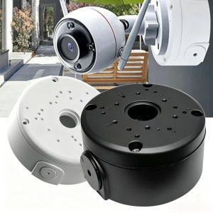 Dome Camera Junction Box CCTV Mount Bracket Base White Black Waterproof Cable Box for Security Surveillance Installation