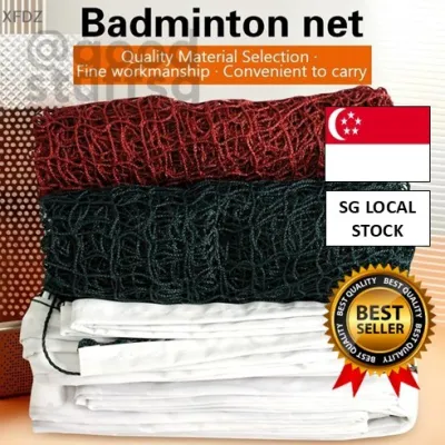 [SG FREE ] 6.1mX0.76m Professional Sport Training Standard Badminton Net Outdoor Tennis Net Mesh Volleyball Net Exercis