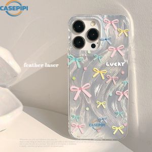 CASEPIPI Case hp Infinix Hot 40 Pro Note 40 Pro Smart 8 Pro 7 6 5 Spark 20C Note 30 Pro Hot 40i 30i Hot 30 Play 11 10 9Play Spark GO 2024 P55 Feather Lanyard Casing Kupu-kupu simpul pita warna-warni bunga sakura Motif Bracelet Hard Case