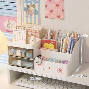 Cosmetic Storage Plastic Multifunctional Makeup Storage Rack Office Multipurpose Desktop storage Penholder Desk Storage Organizer Rack