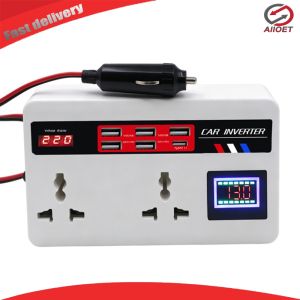 【Alloet】 Automotive 200W Car Inverter 12V24V to 110V220V with Safety Fuse for Reliable Power Conversion