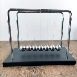 Newton Pendulum Balance Home Decor Gifts New Hot Silver Metal 7 Balls Newtons Cradle For Office Stress Relief Desk Accessories