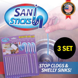 Drain Sticks Clogs Sink Drains Pipes Clean Odor Free Deodorizer 12pack/Stik Pembersih Sinki Tersumbat