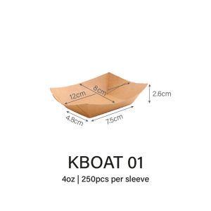 Kraft Paper Food Boat Tray - Dine In Kraft Tray Boat Tray Food Tray 500pc/1000pc Carton Disposable Kitchen Supplies