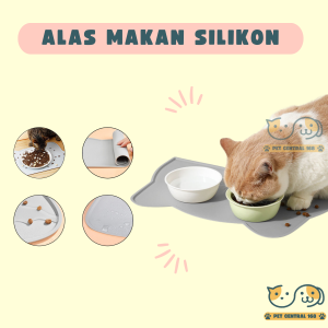 Alas Tatakan Tempat Makan Kucing Anjing Tatakan Silikon Mat Makanan Hewan