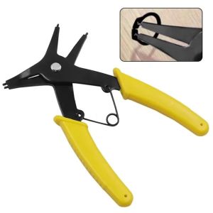 CHUAN Đa chức năng Kìm kẹp vòng Bên trong và bên ngoài 2 trong 1 Kìm tháo vòng khóa Bền bỉ Lò xo có lực nén Dụng cụ cầm tay đa chức năng Dịch vụ sửa chữa nhà cửa