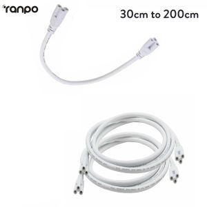 3 Pin T5 T8 Flexible Extension Wire Double End LED Tube Light Connector Cable Safe Connection Cord for Indoor Fluorescent Lamp Advertising Board Lighting Accessories