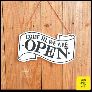 WHPH Shop ป้ายเปิดปิด OPEN CLOSED ป้ายเปิดปิดร้าน ป้ายเปิดปิดร้านค้า retro เรโทร