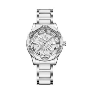 Luxury Women Watch Good Luck Rotating Luminous Hollow Quartz Watch Waterproof Leisure Student Fashion Elegant Ladies Wristatch Birthday Gift