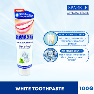 SPARKLE White Toothpaste Icy Freeze 100g [Healthy teeth whitening Tartar prevention for teeth Gives fresh breath Micro White Silica Xylitol]