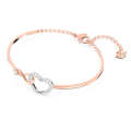 💖Swarovski💖Swarovski Infinity and heart-shaped white diamond bracelet, S925 sterling silver women's fashion bracelet hypoallergenic non-allergenic, Valentine's Day gift birthday gift for girlfriend bestie. 