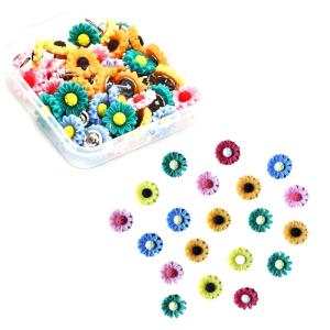 20/30Pcs Flower Push Pins Decorative Thumbtacks Cork Notice Board Thumb Tacks with Case for Cork Board Bulletin Boar