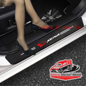 4buah stiker sticker carbon 3d mobil daihatsu xenia sigra terios ayla luxio sillplate daihatsu karbon 3d pelindung pijakan pintu mobil