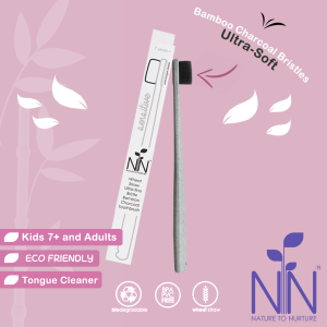 Nature to Nurture Wheat Straw Ultra-fine Bristle Bamboo Charcoal Toothbrush 7yrs & up
