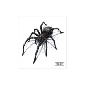 YOUSHI TOP Waterproof 3D Spider Tattoo Sticker Long-lasting Sweatproof Cosplay Props Body Art Sticker Punk Halloween Tattoo Sticker Festival Carnival