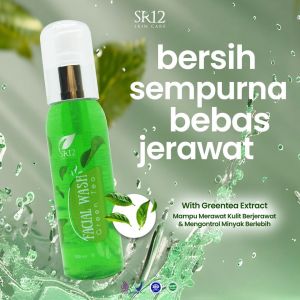 FACIAL WASH GREENTEA SR12 ORIGINAL / SABUN KULIT WAJAH BERMINYAK / MENGATASI JERAWAT / MELEMBABKAN WAJAH / sabun muka glowing dan putih sabun cuci muka