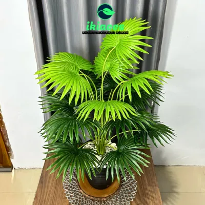 DAUN PALEM JUMBO ARTIFISIAL DAUN PAKIS KIPAS DAUN PALM PLASTIK BUNGA SUDUT RUMAH DEKORASI TANAMAN HIAS MURAH