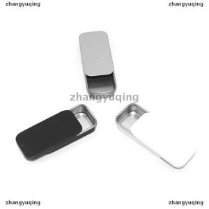 [COD] zhangyuqing Metal Rectangular Empty Mini Tin Box Tinplate Push Candy Cases Storage Box